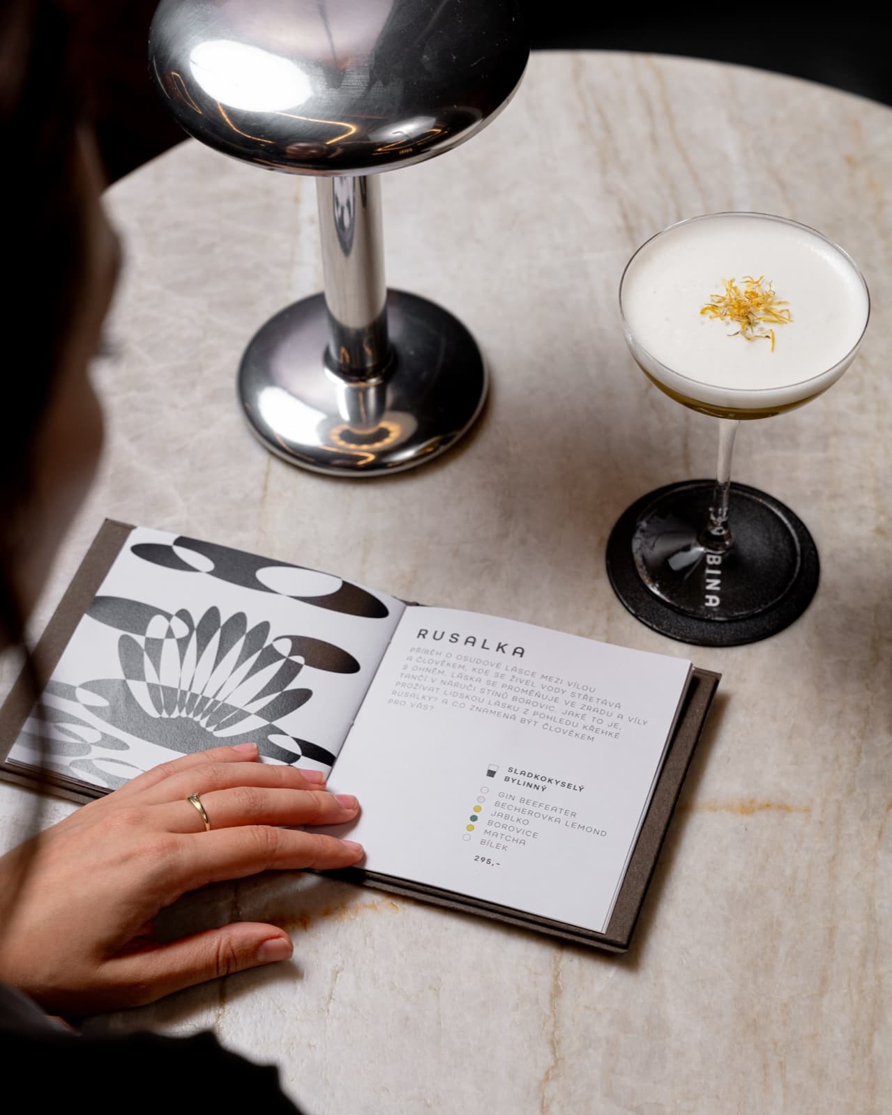 Concept cocktail Czechia Prague